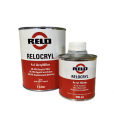 Акриловый грунт Mipa RELO Relocryl HS 4+1, 1л + отвердитель, 0,25 л, белый
