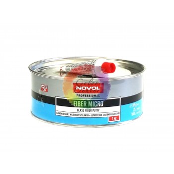 Шпаклівка зі скловолокном для авто NOVOL FIBER MICRO, 1 кг